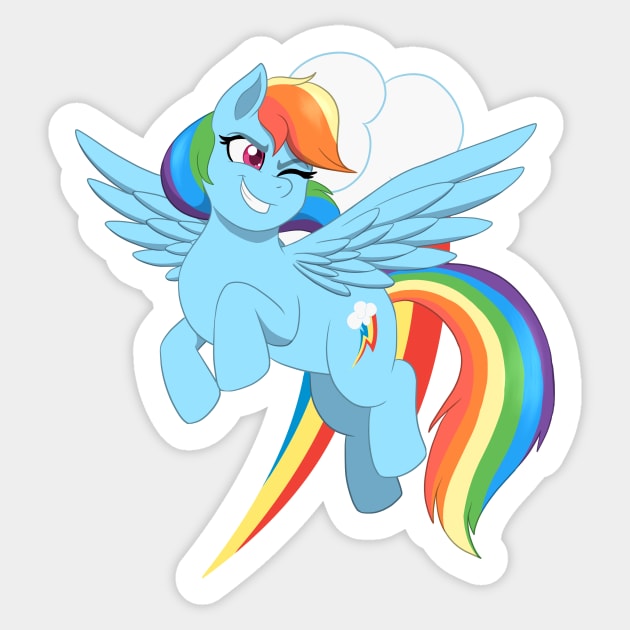 Rainbow Dash Sticker by SkyBlueArts